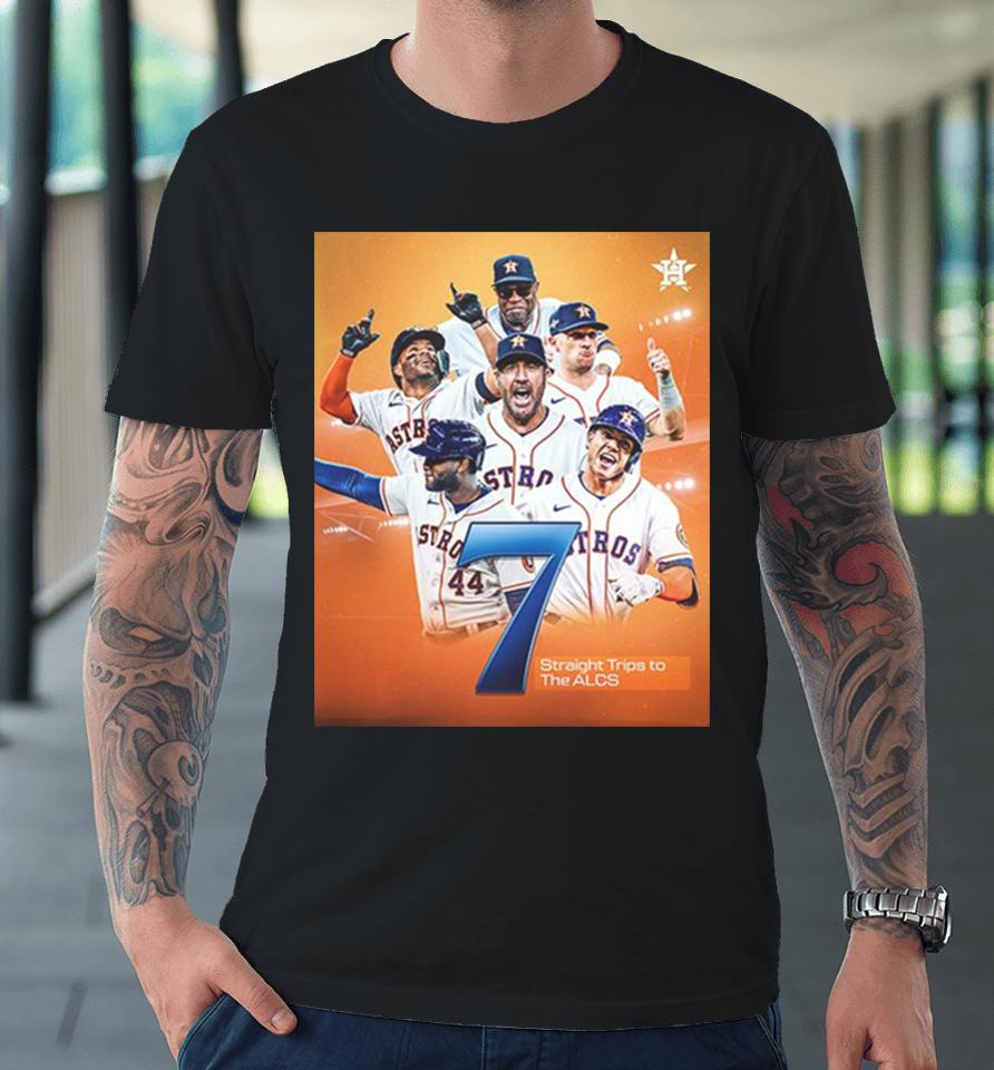 Houston Astros Lucky 7 Are Headed Back To The Alcs Mlb 2023 Postseason Premium T-Shirt