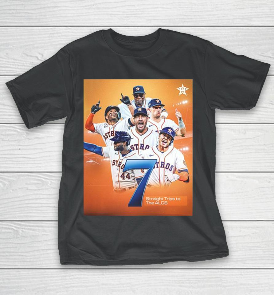 Houston Astros Lucky 7 Are Headed Back To The Alcs Mlb 2023 Postseason T-Shirt