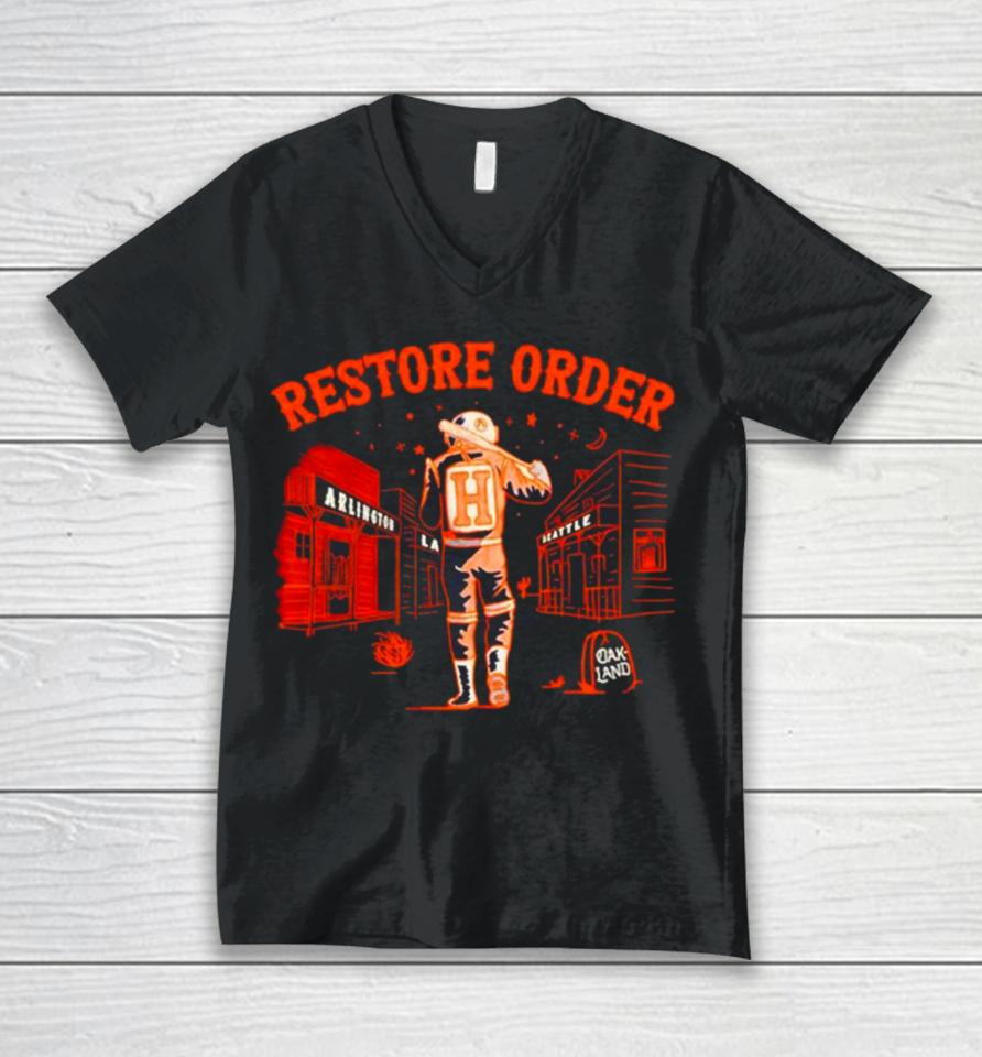Houston Astros Restore Order Unisex V-Neck T-Shirt