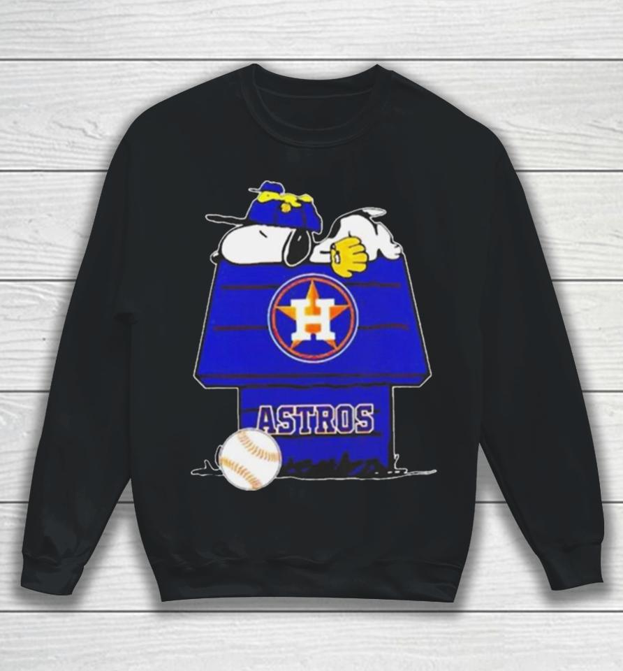 Houston Astros Snoopy And Woodstock The Peanuts Baseball Sweatshirt