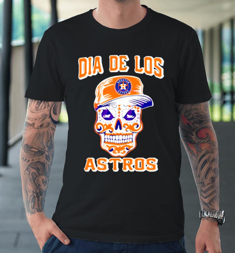 Houston Astros Sugar Skull Dia De Los Astros Premium T-Shirt
