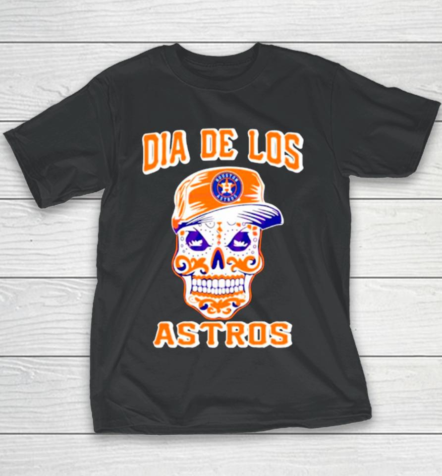 Houston Astros Sugar Skull Dia De Los Astros Youth T-Shirt