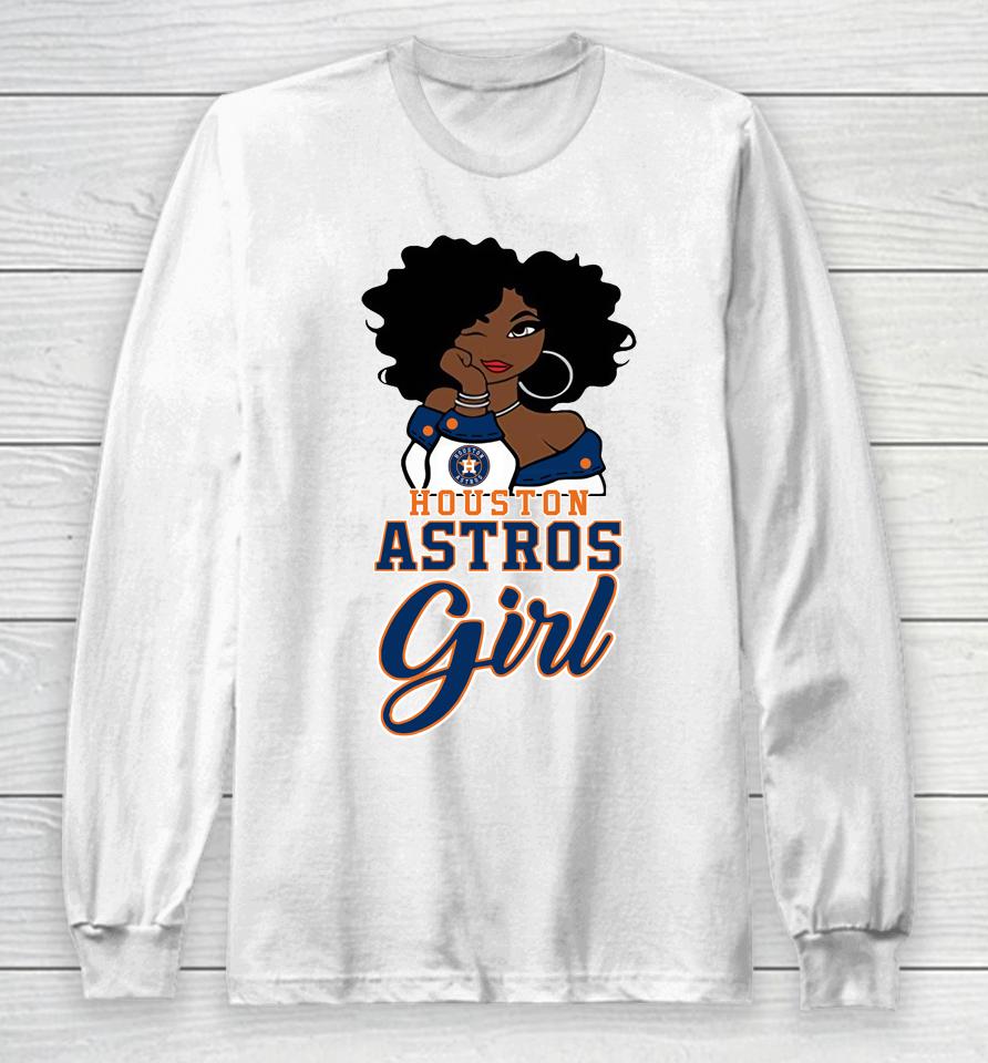 Houston Astross Girl Mlb Long Sleeve T-Shirt
