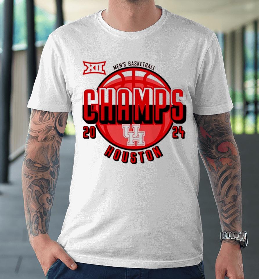 Houston Cougars 2024 Big 12 Men’s Basketball Regular Season Champions Premium T-Shirt