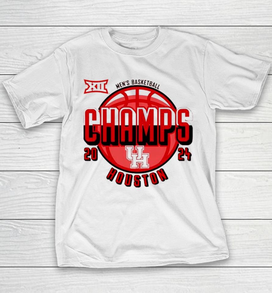 Houston Cougars 2024 Big 12 Men’s Basketball Regular Season Champions Youth T-Shirt