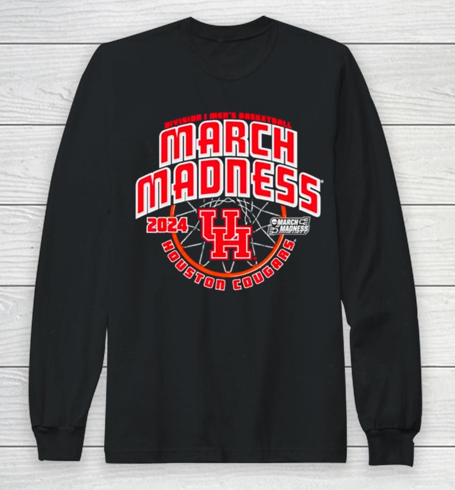 Houston Cougars 2024 Division I Men’s Basketball March Madness Long Sleeve T-Shirt