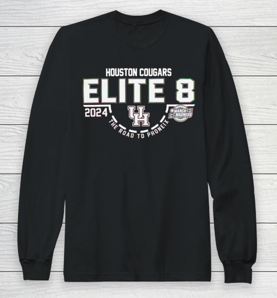 Houston Cougars 2024 Elite 8 Caa Men’s Basketball March Madness Long Sleeve T-Shirt