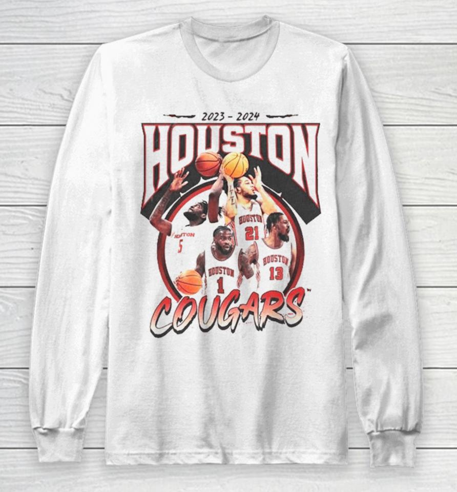 Houston Cougars 2024 Ncaa Men’s Basketball 2023 – 2024 Post Season Long Sleeve T-Shirt