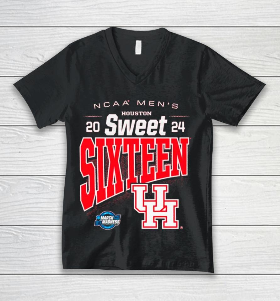 Houston Cougars 2024 Ncaa Men’s Basketball Sweet Sixteen Unisex V-Neck T-Shirt