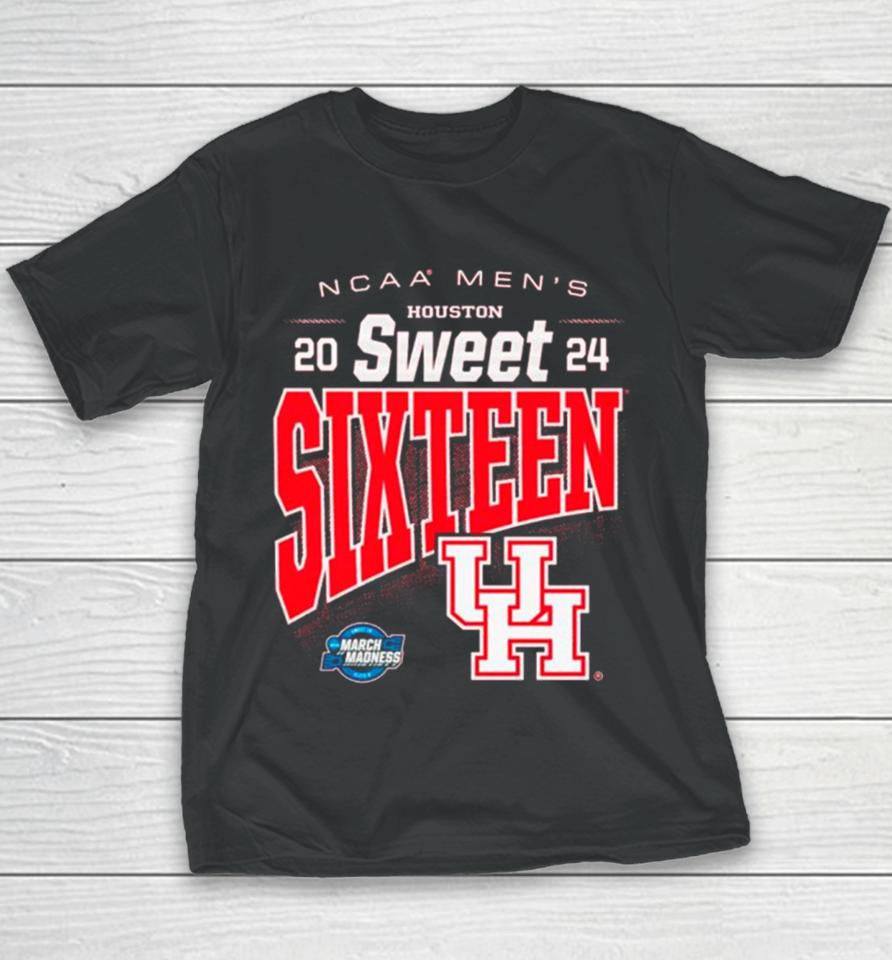 Houston Cougars 2024 Ncaa Men’s Basketball Sweet Sixteen Youth T-Shirt