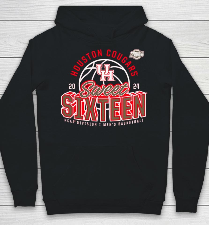 Houston Cougars 2024 Ncaa Men’s Basketball Tournament March Madness Sweet Sixteen Defensive Stance Hoodie