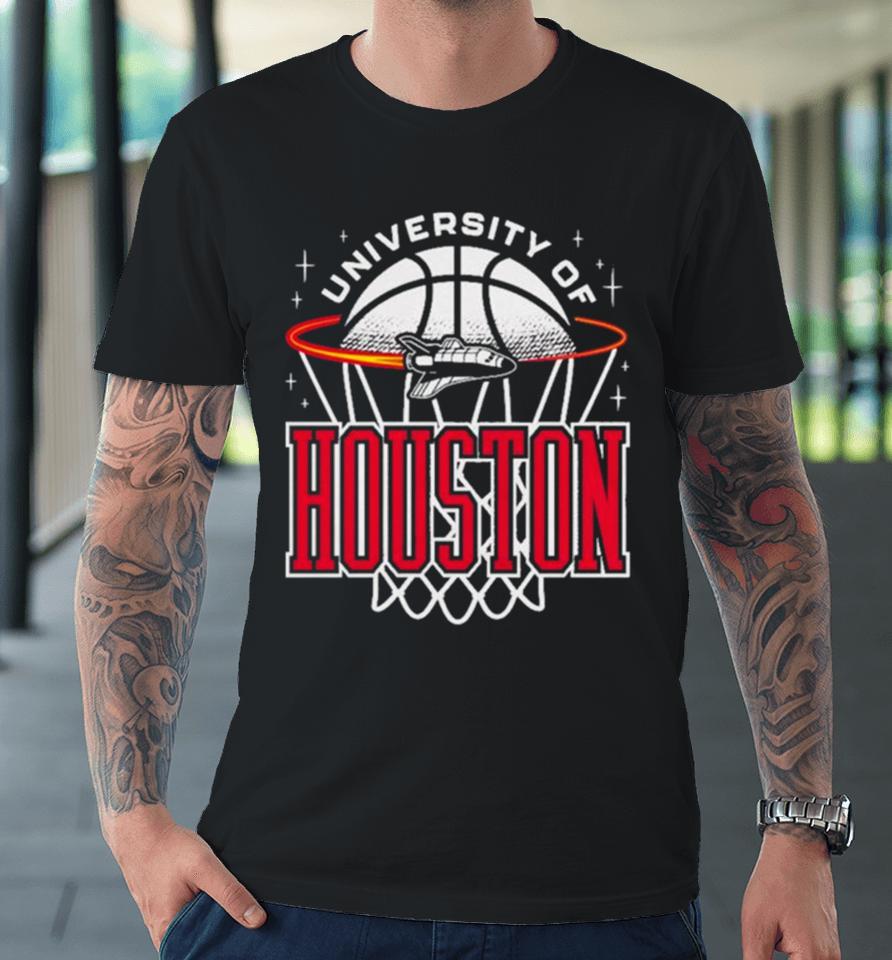 Houston Cougars Basketball Retro Rocket Tee Premium T-Shirt