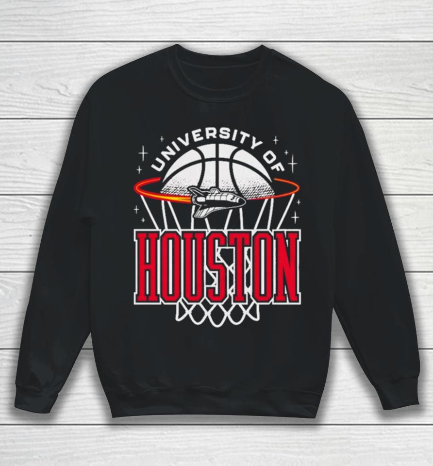 Houston Cougars Basketball Retro Rocket Tee Sweatshirt