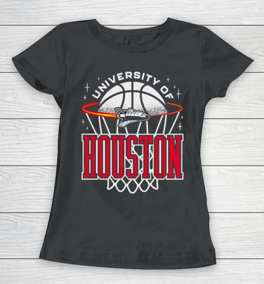 Houston Cougars Basketball Retro Rocket Tee Women T-Shirt