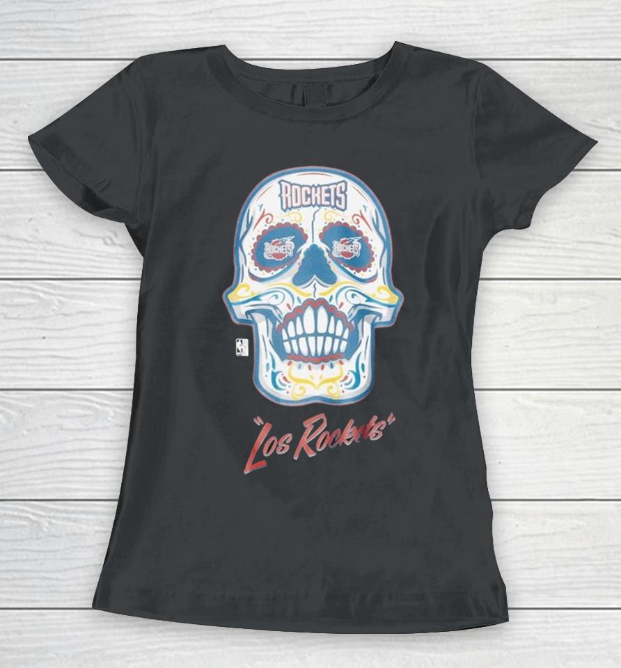 Houston Rockets Mitchell &Amp; Ness Hardwood Classics Sugar Skull Hometown Women T-Shirt