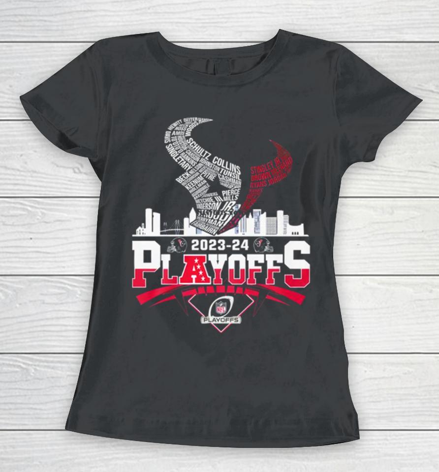 Houston Texans 2023 24 Playoffs Women T-Shirt