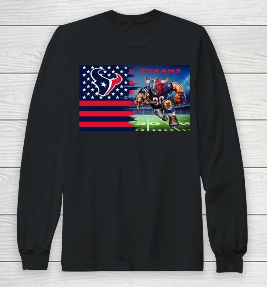 Houston Texans Football Team Mascot Flag 2024 Long Sleeve T-Shirt
