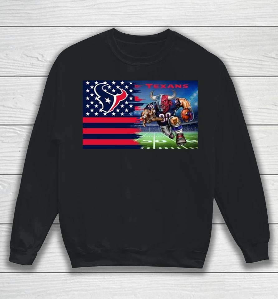 Houston Texans Football Team Mascot Flag 2024 Sweatshirt