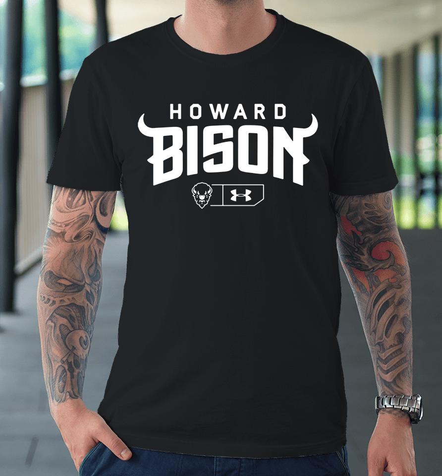 Howard Bison Under Armour Lockup Tech Raglan Howard Bison Premium T-Shirt