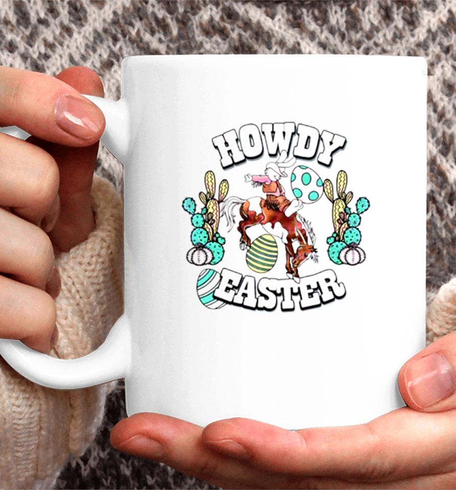 Howdy Easter Cute Cow Girl Bunny Coffee Mug