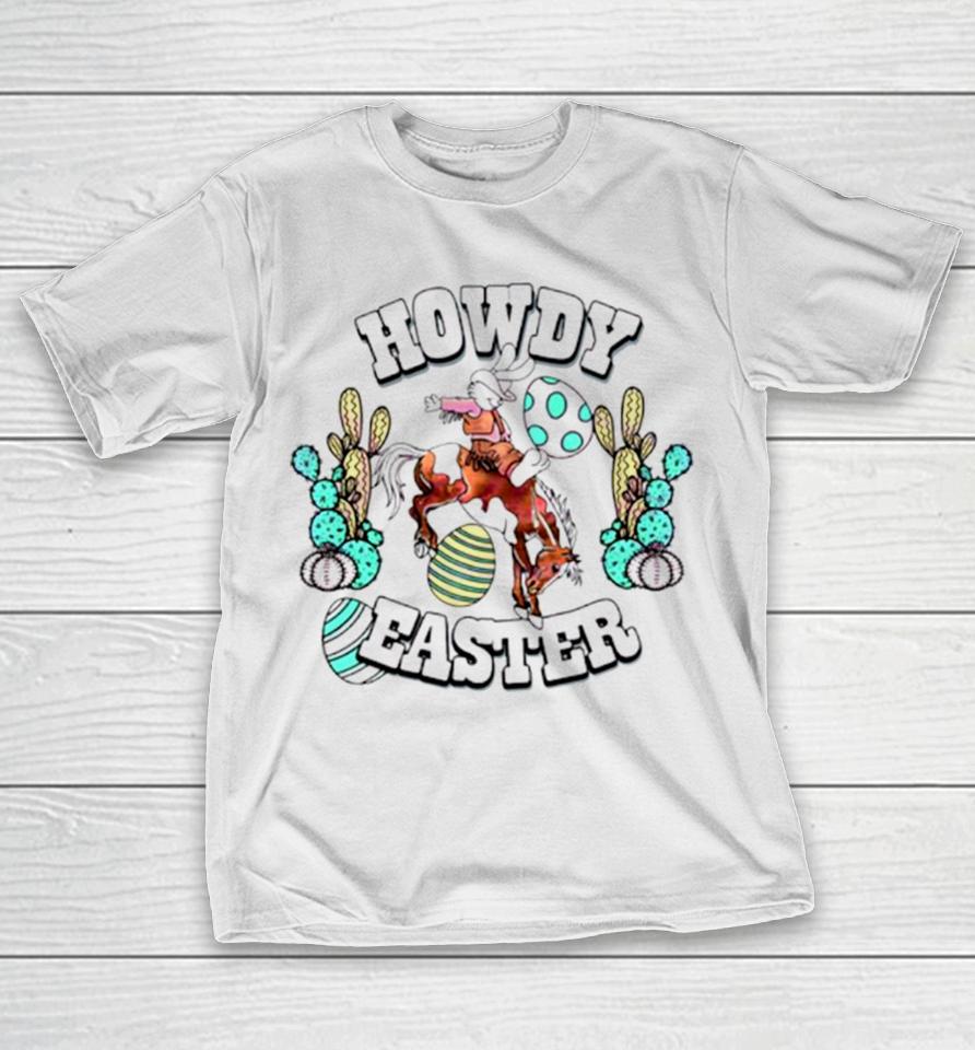 Howdy Easter Cute Cow Girl Bunny T-Shirt