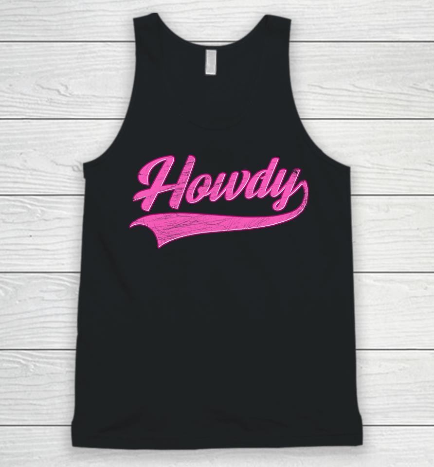 Howdy Rodeo Western Country Southern Cowgirl Vintage Unisex Tank Top