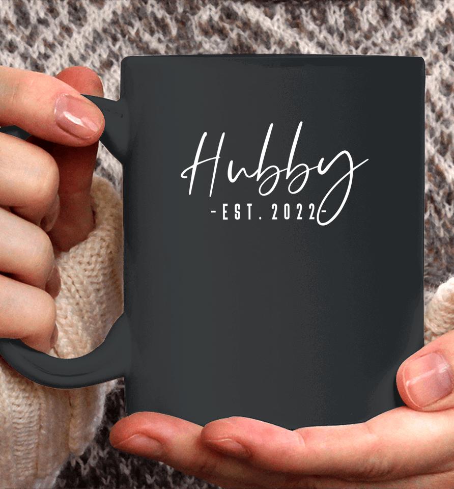 Hubby Est 2022 Just Married Honeymoon Husband Wedding Couple Coffee Mug