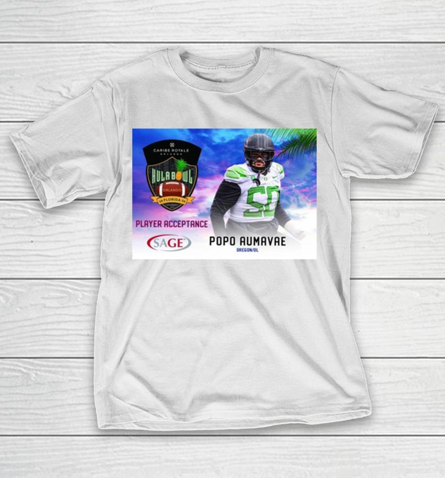 Hula Bowl 2024 Ncaa College Football Popo Aumavae T-Shirt