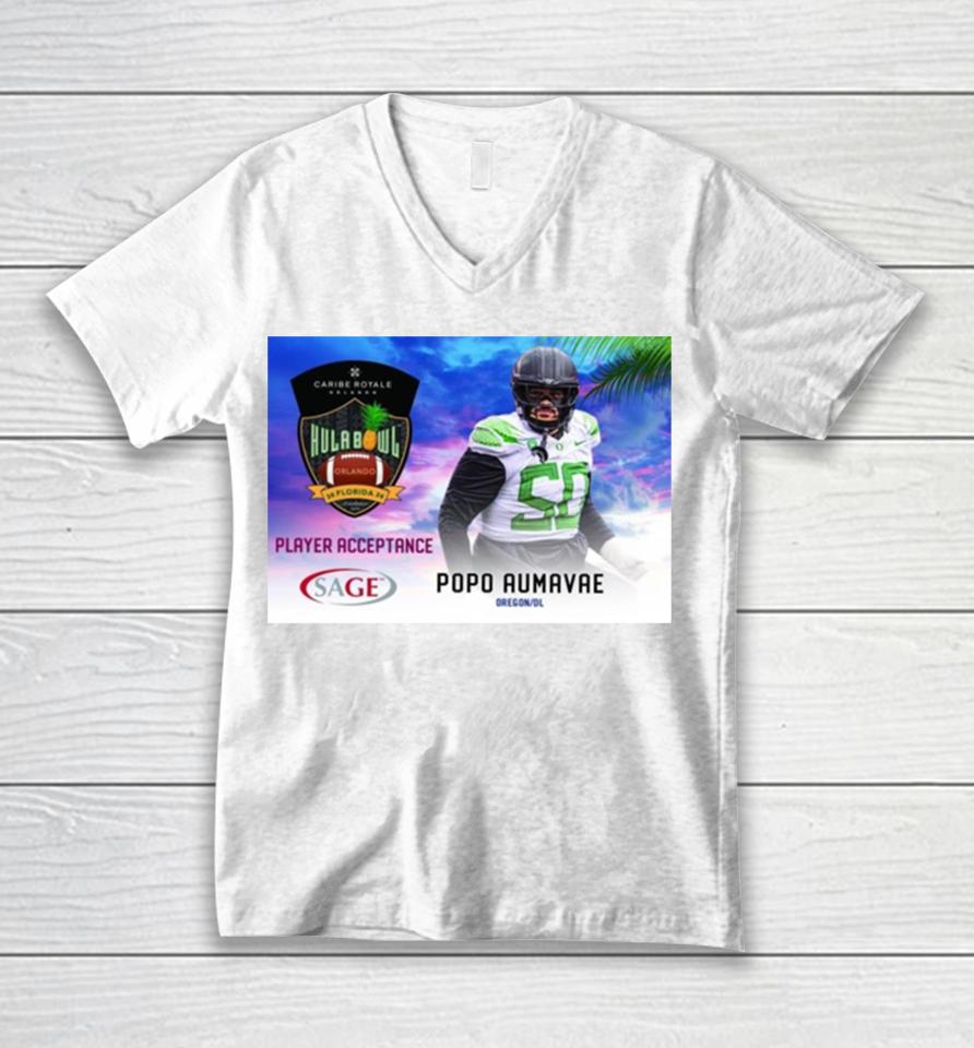 Hula Bowl 2024 Ncaa College Football Popo Aumavae Unisex V-Neck T-Shirt