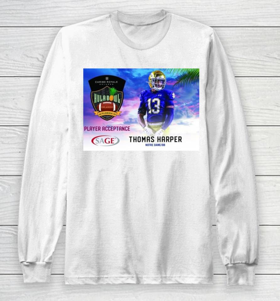 Hula Bowl 2024 Ncaa College Football Thomas Harper Long Sleeve T-Shirt