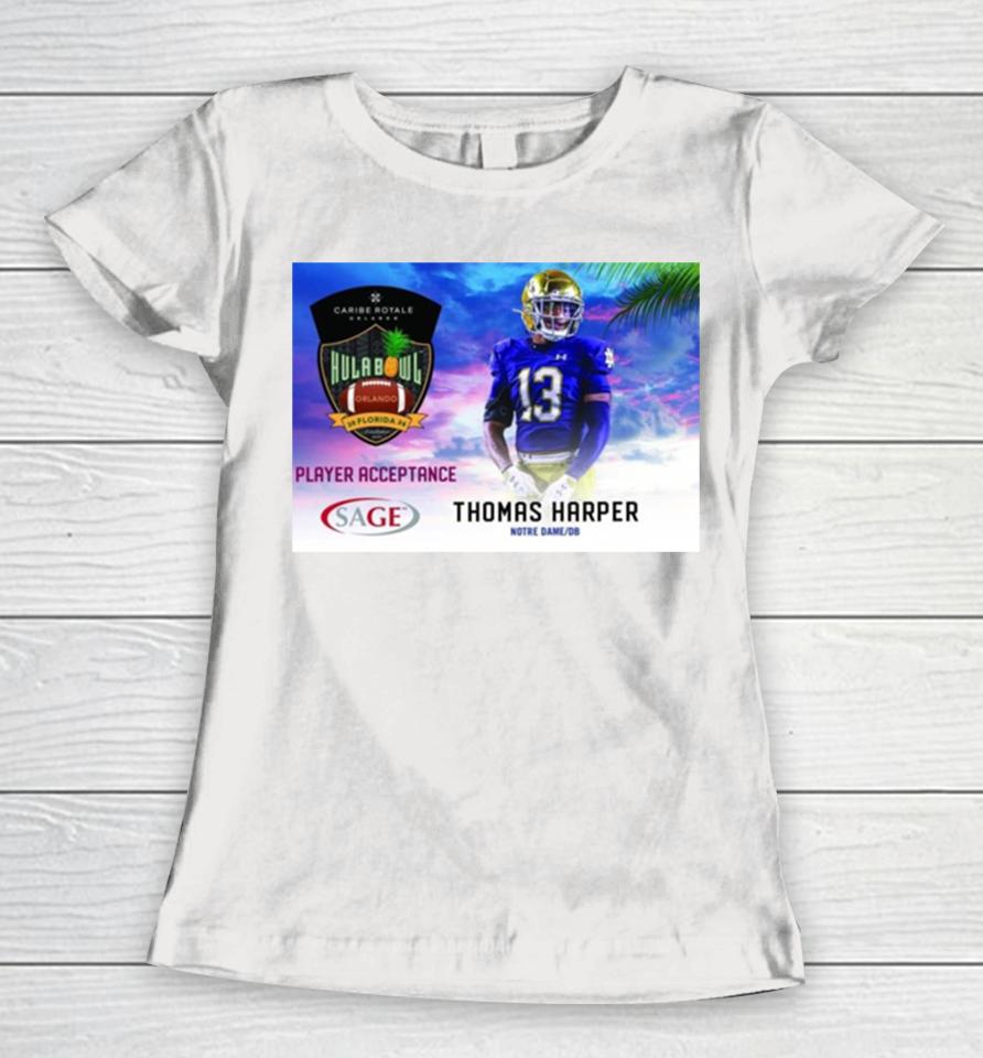 Hula Bowl 2024 Ncaa College Football Thomas Harper Women T-Shirt