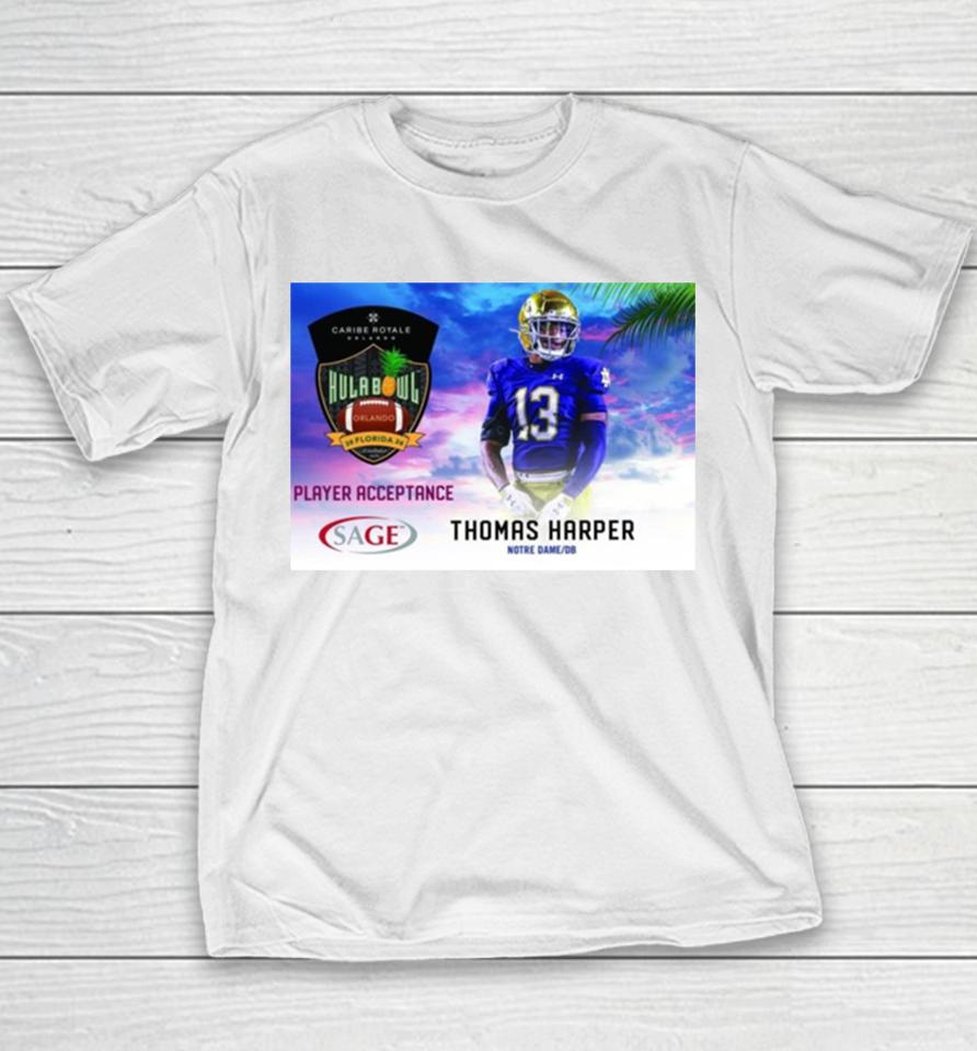 Hula Bowl 2024 Ncaa College Football Thomas Harper Youth T-Shirt