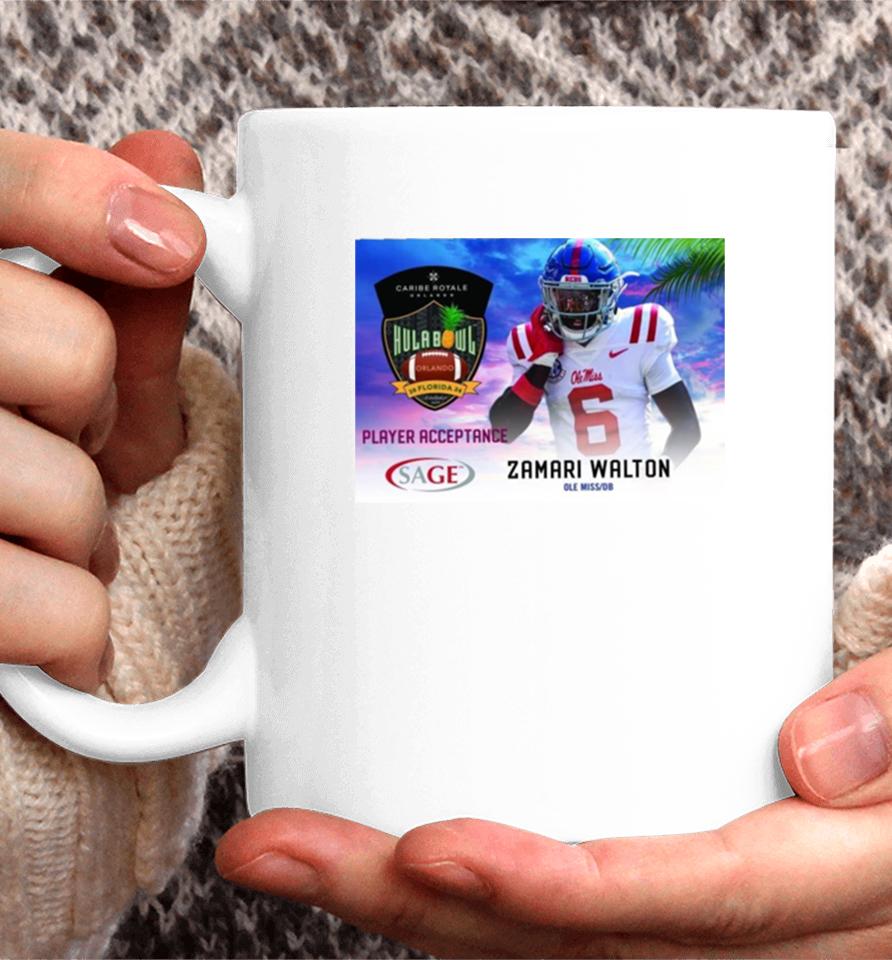 Hula Bowl 2024 Ncaa College Football Zamari Walton Coffee Mug