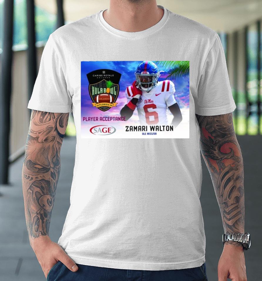 Hula Bowl 2024 Ncaa College Football Zamari Walton Premium T-Shirt