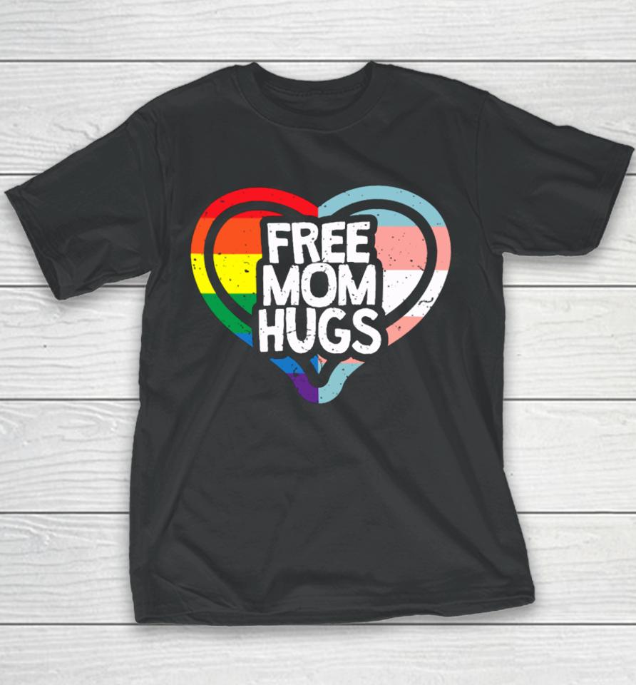 Humans Free Mom Hugs Pride Vintage Youth T-Shirt