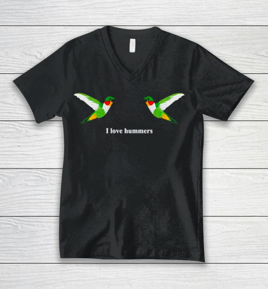 Hummingbird I Love Hummers Unisex V-Neck T-Shirt