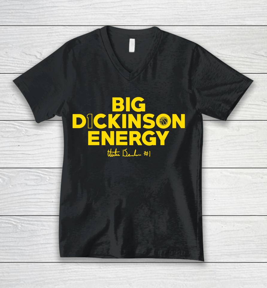 Hunter Dickinson X The Players Trunk Exclusive Big D1Ckinson Energy Unisex V-Neck T-Shirt