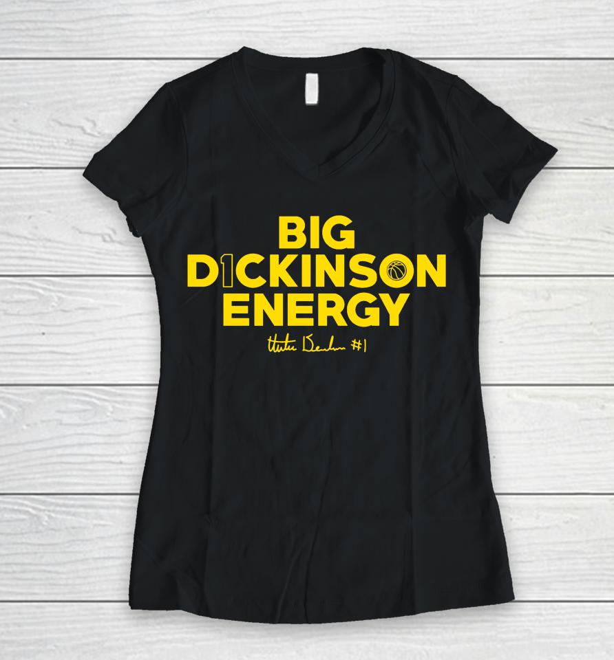 Hunter Dickinson X The Players Trunk Exclusive Big D1Ckinson Energy Women V-Neck T-Shirt