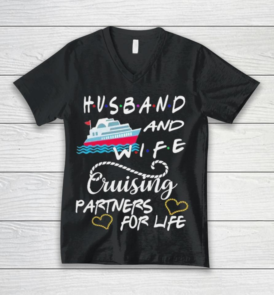 Husband And Wife Cruising Partners For Life Unisex V-Neck T-Shirt