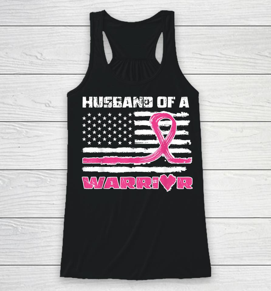 Husband Of A Warrior Breast Cancer Awareness Racerback Tank