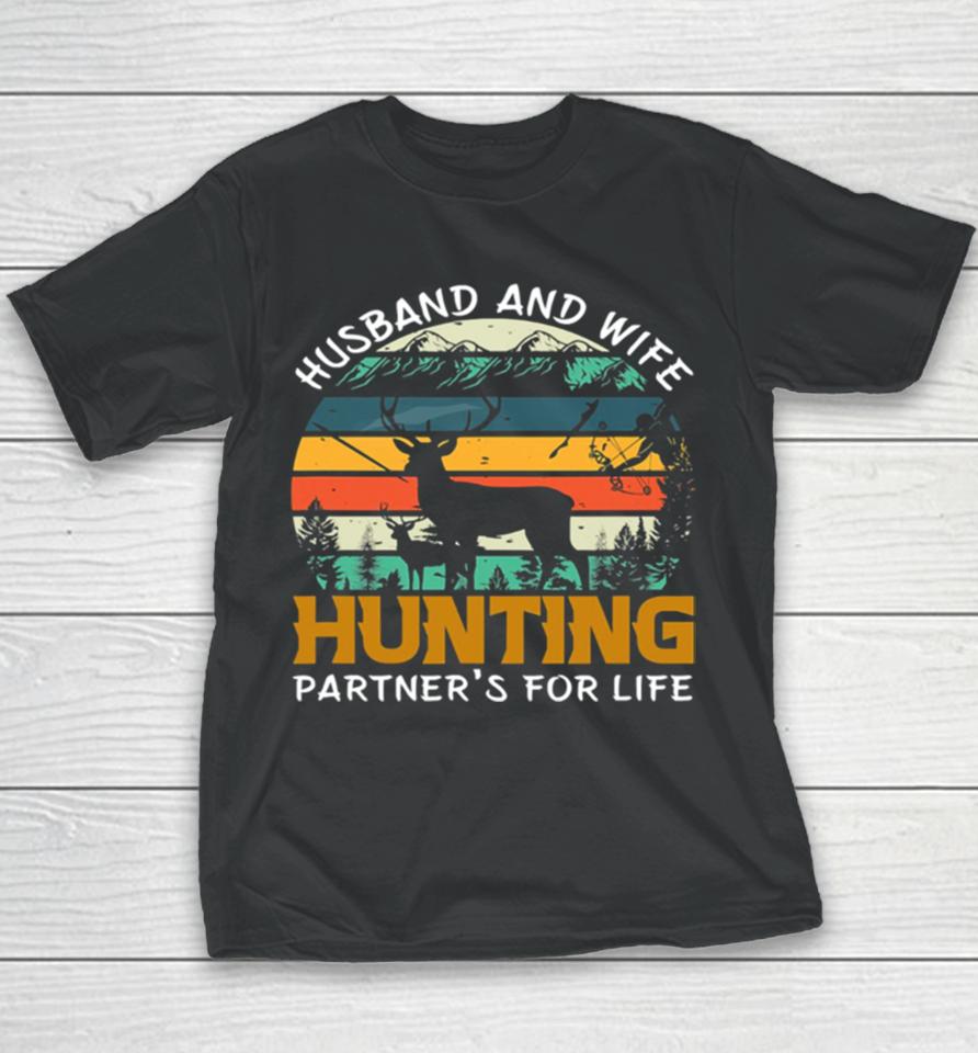 Husband Wife Hunting Partners For Life Youth T-Shirt
