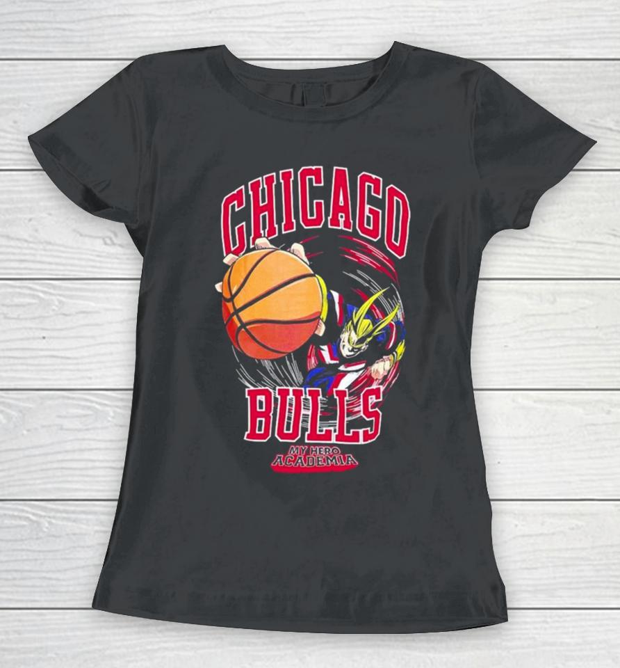 Hyperfly Chicago Bulls Nba X My Hero Academia All Might Smash Women T-Shirt