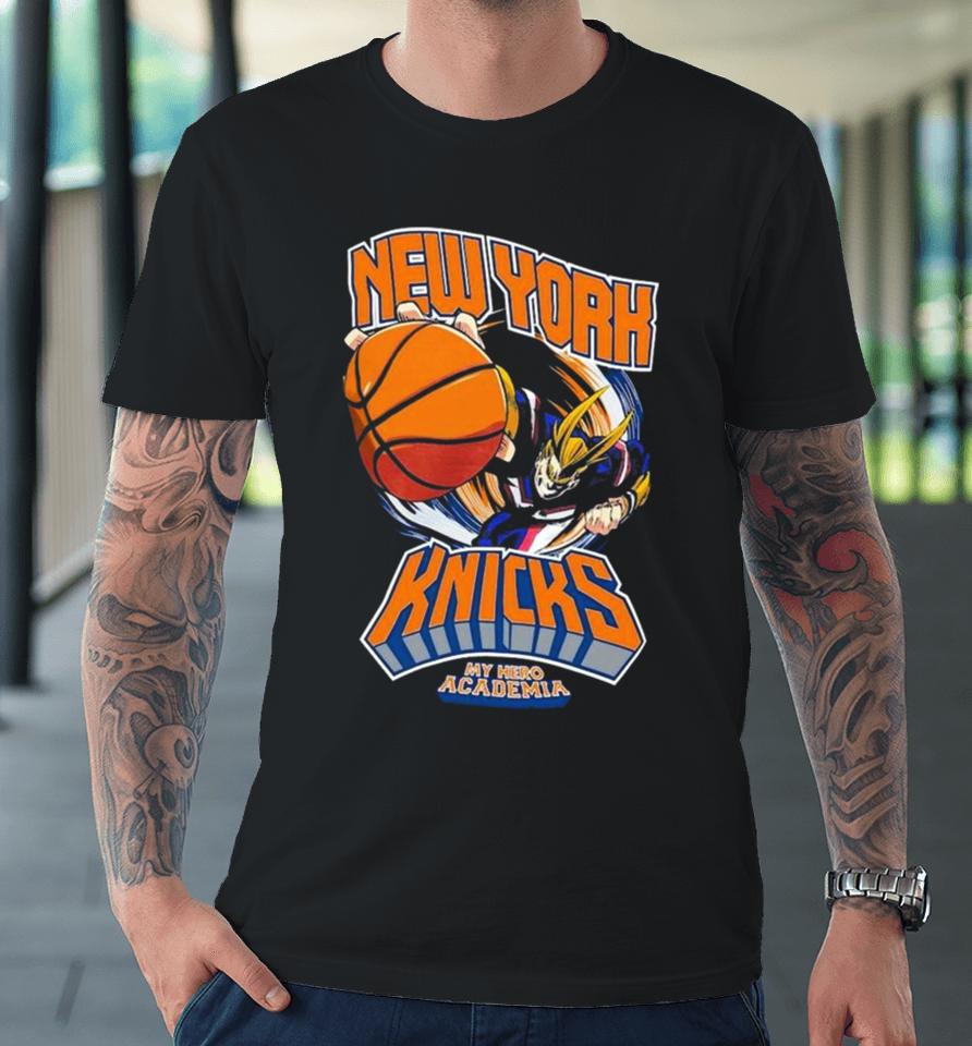 Hyperfly New York Knicks Nba X My Hero Academia All Might Smash Premium T-Shirt