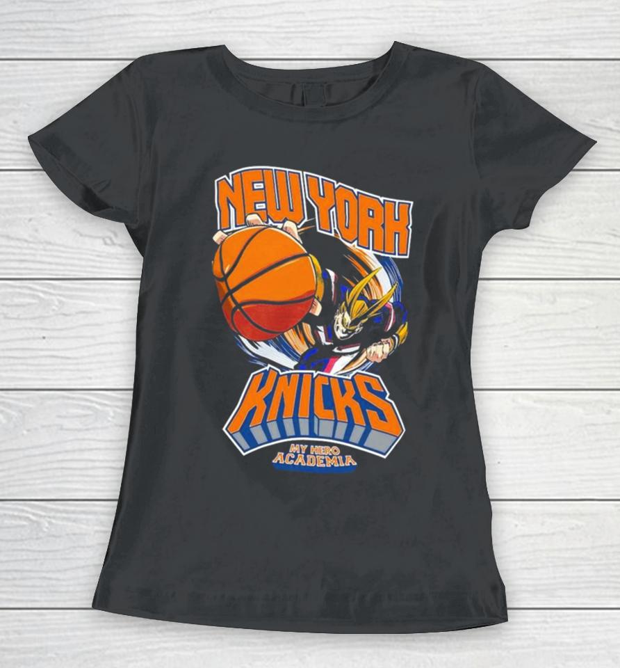 Hyperfly New York Knicks Nba X My Hero Academia All Might Smash Women T-Shirt