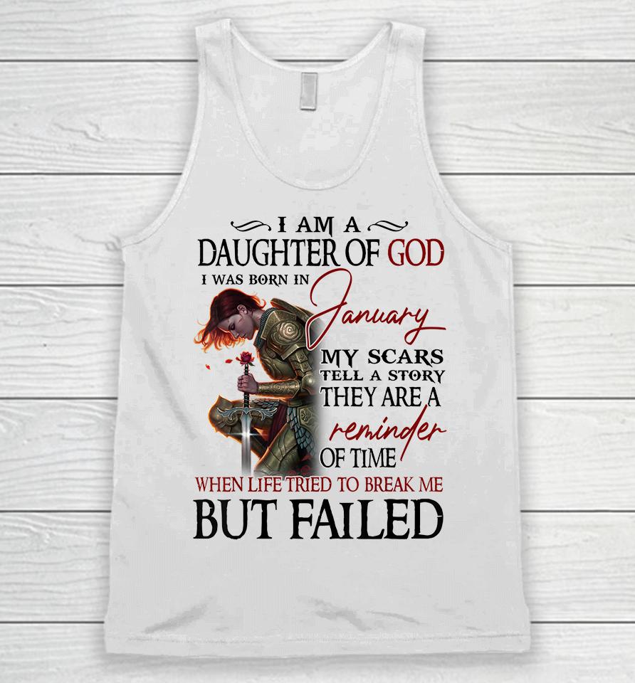 I Am A Daughter Of God Was Born In January Birthday Unisex Tank Top