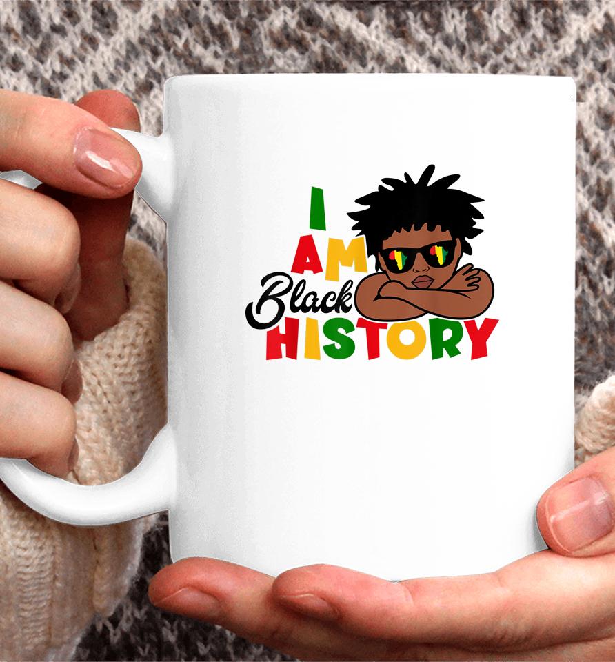 I Am Black History Kids Boys Black History Month Coffee Mug