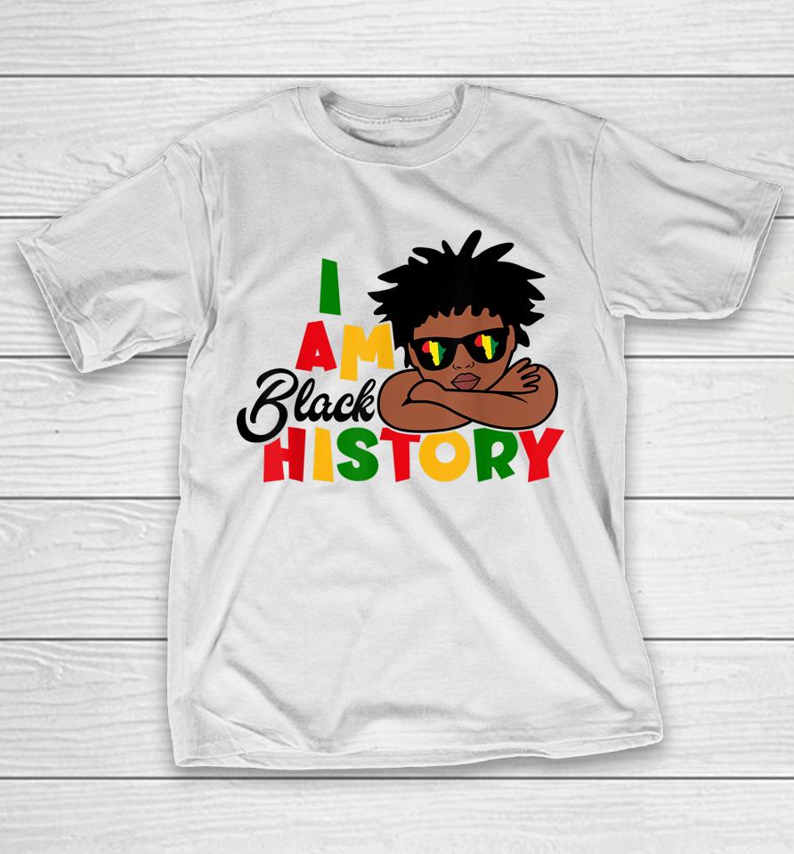 I Am Black History Kids Boys Black History Month T-Shirt
