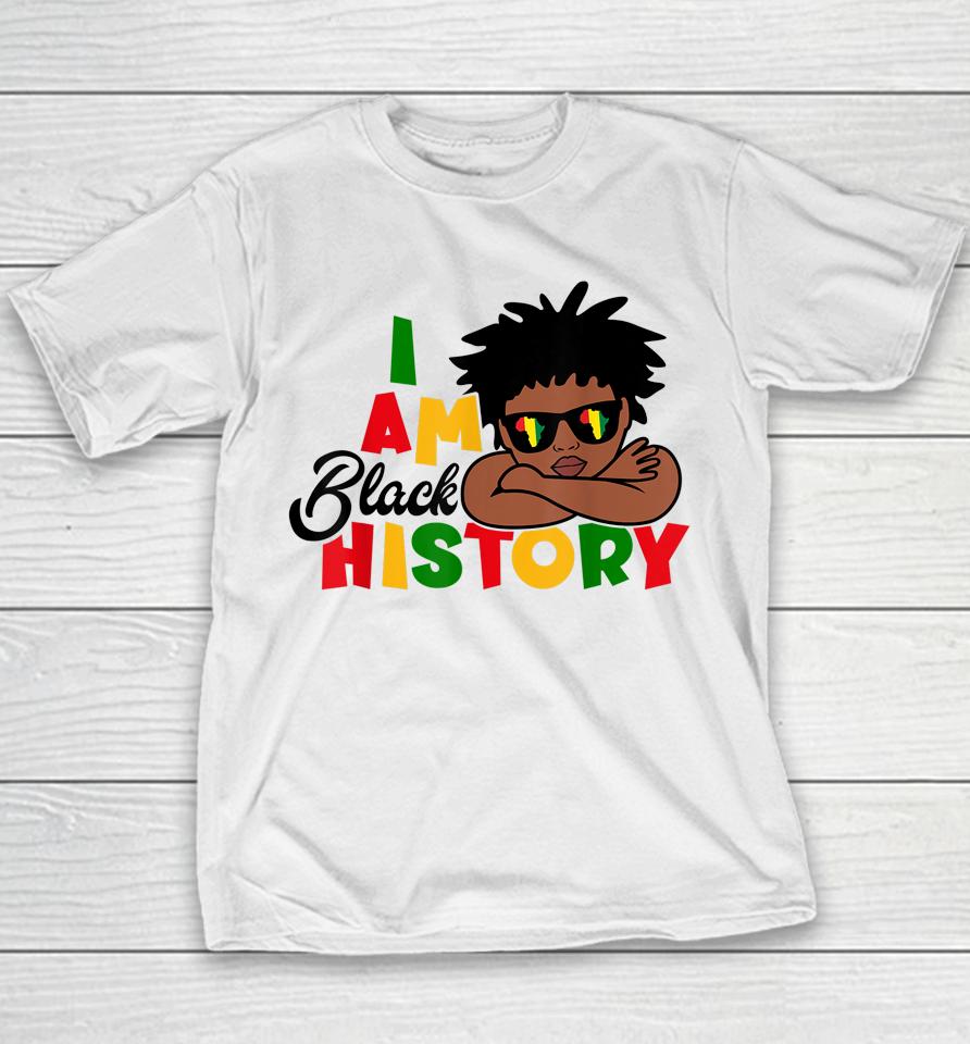 I Am Black History Kids Boys Black History Month Youth T-Shirt