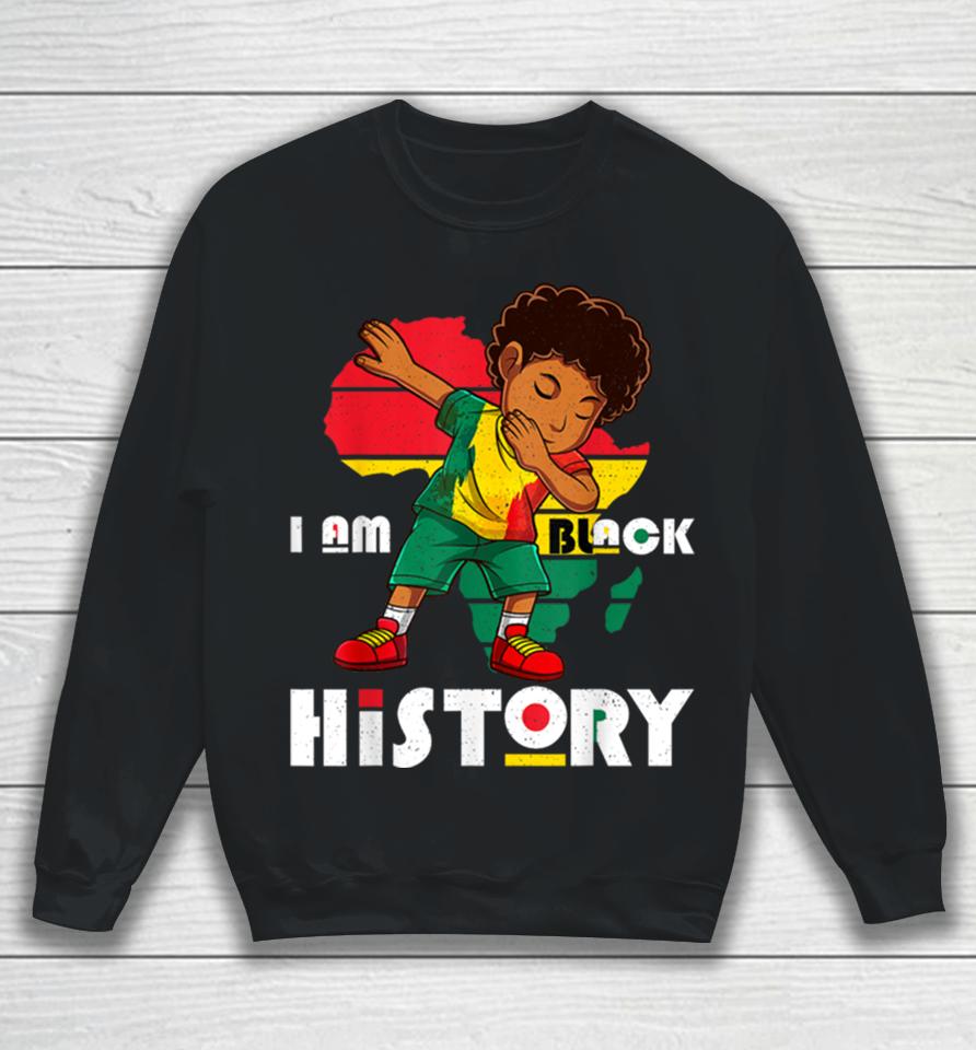 I Am Black History Month Kids Boys Afro African American Sweatshirt