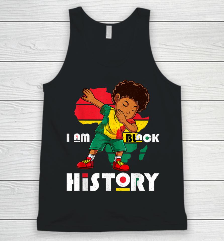 I Am Black History Month Kids Boys Afro African American Unisex Tank Top